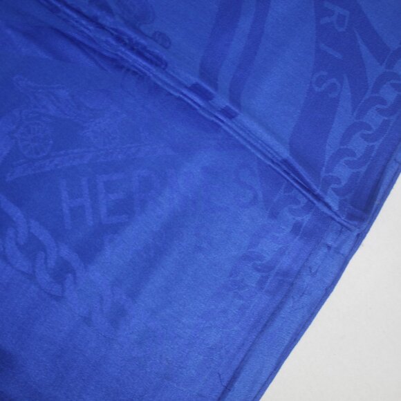 Hermes Blue Scarf - Picture 4 of 9